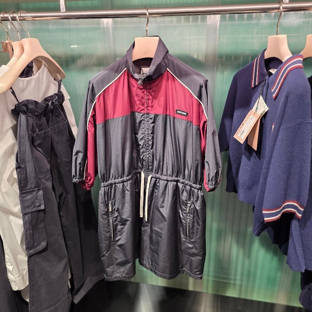 [아울렛] 미우미우 실크 테크 미니 원피스 MF5843