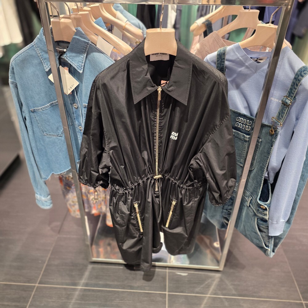 [아울렛] 미우미우 테크니컬 실크 미니 원피스 MF4806