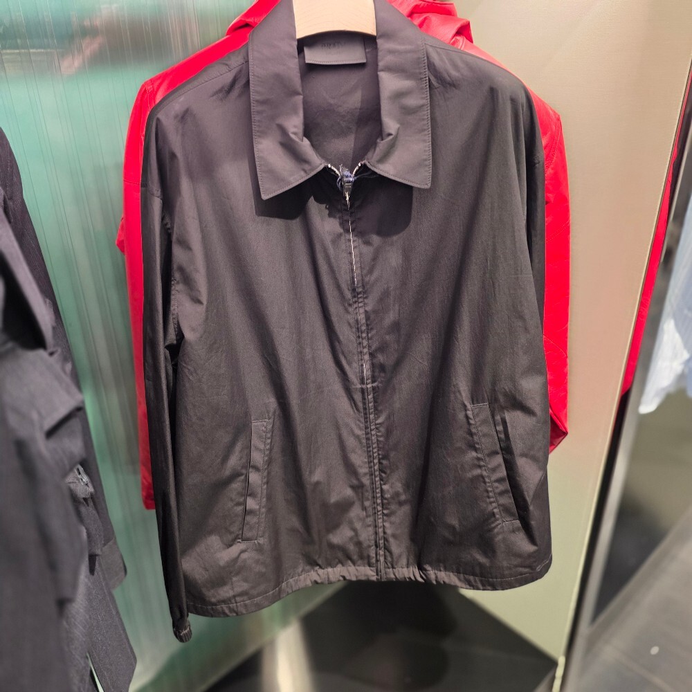 [아울렛] 프라다 삼각로고 코튼 남성 블루종 자켓 SGC531