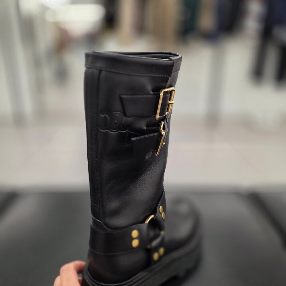 [아울렛] 셀린느 하네스 벌키 미드 바이커 부츠 354573882C.38NG