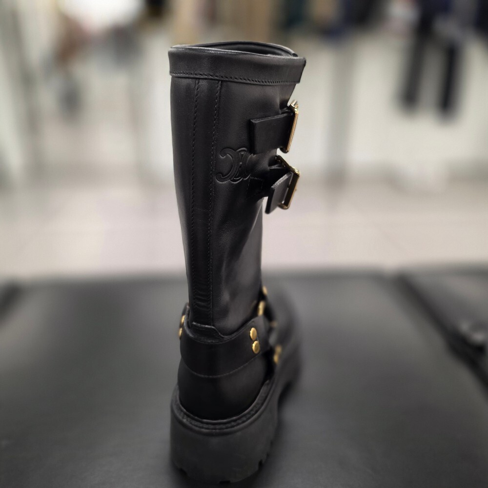 [아울렛] 셀린느 하네스 벌키 미드 바이커 부츠 354573882C.38NG