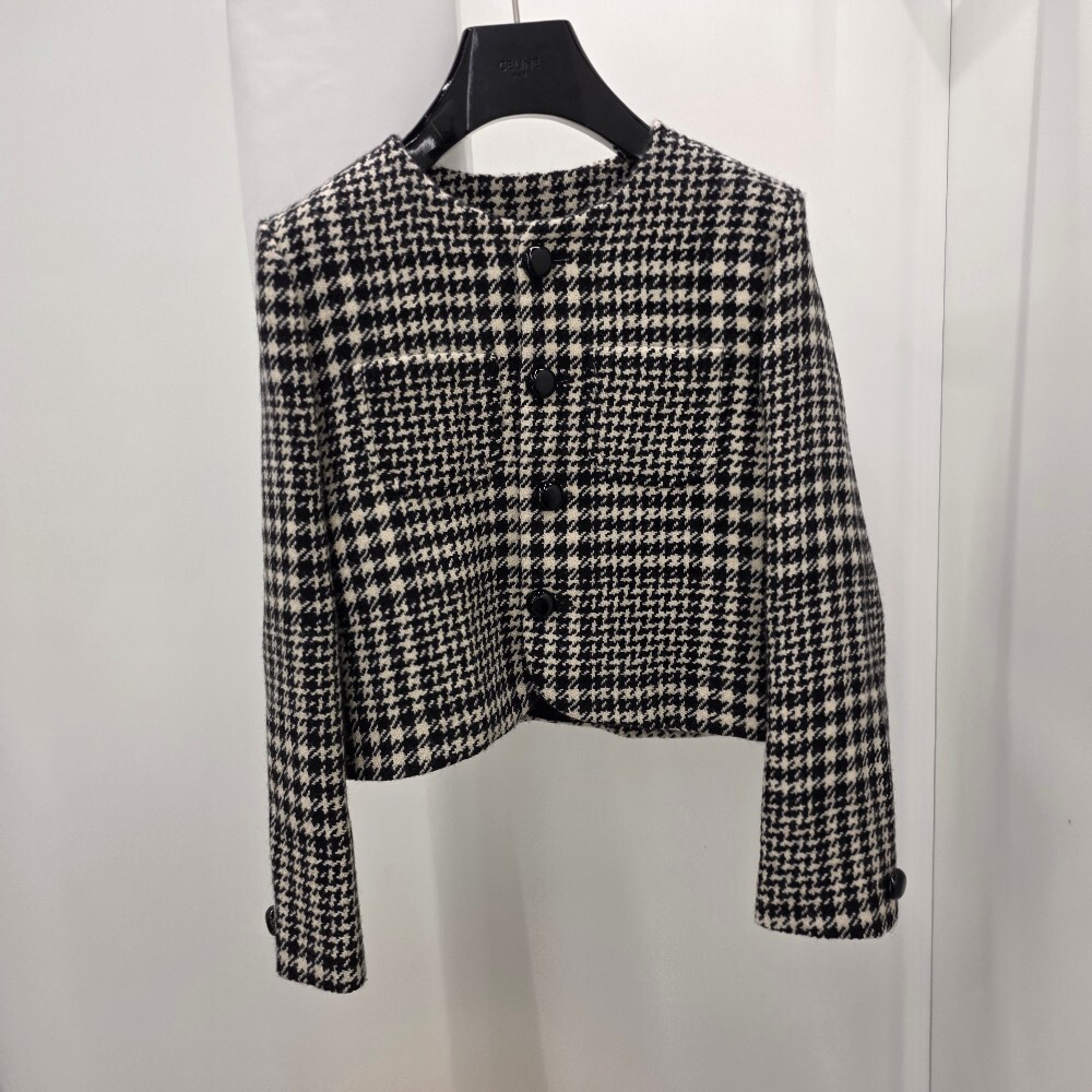 [아울렛] 셀린느 베르누이 울 트위드 자켓 2V44X391Z.97IR