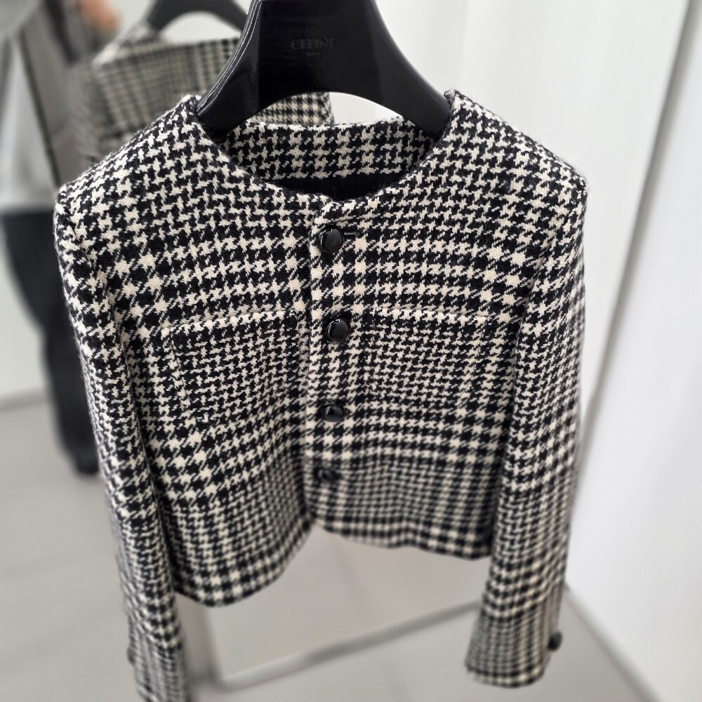 [아울렛] 셀린느 베르누이 울 트위드 자켓 2V44X391Z.97IR