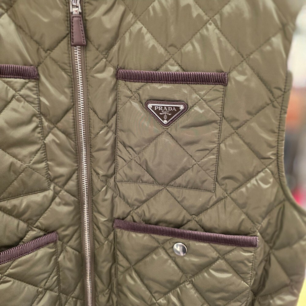 [아울렛] 프라다 리나일론 퀼팅 여성 블루종 조끼 29X167