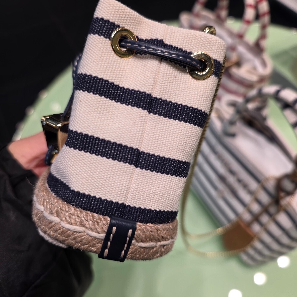 [아울렛] 프라다 스트라이프카나파미니파우치백 1NR16H