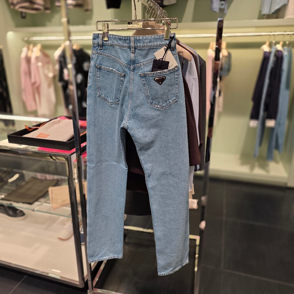 [아울렛] 프라다 삼각로고 여성 데님 팬츠 GFP507