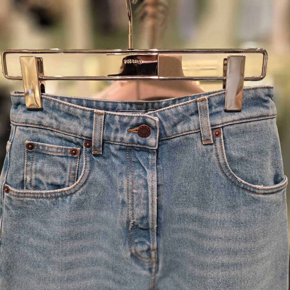 [아울렛] 프라다 삼각로고 여성 데님 팬츠 GFP507