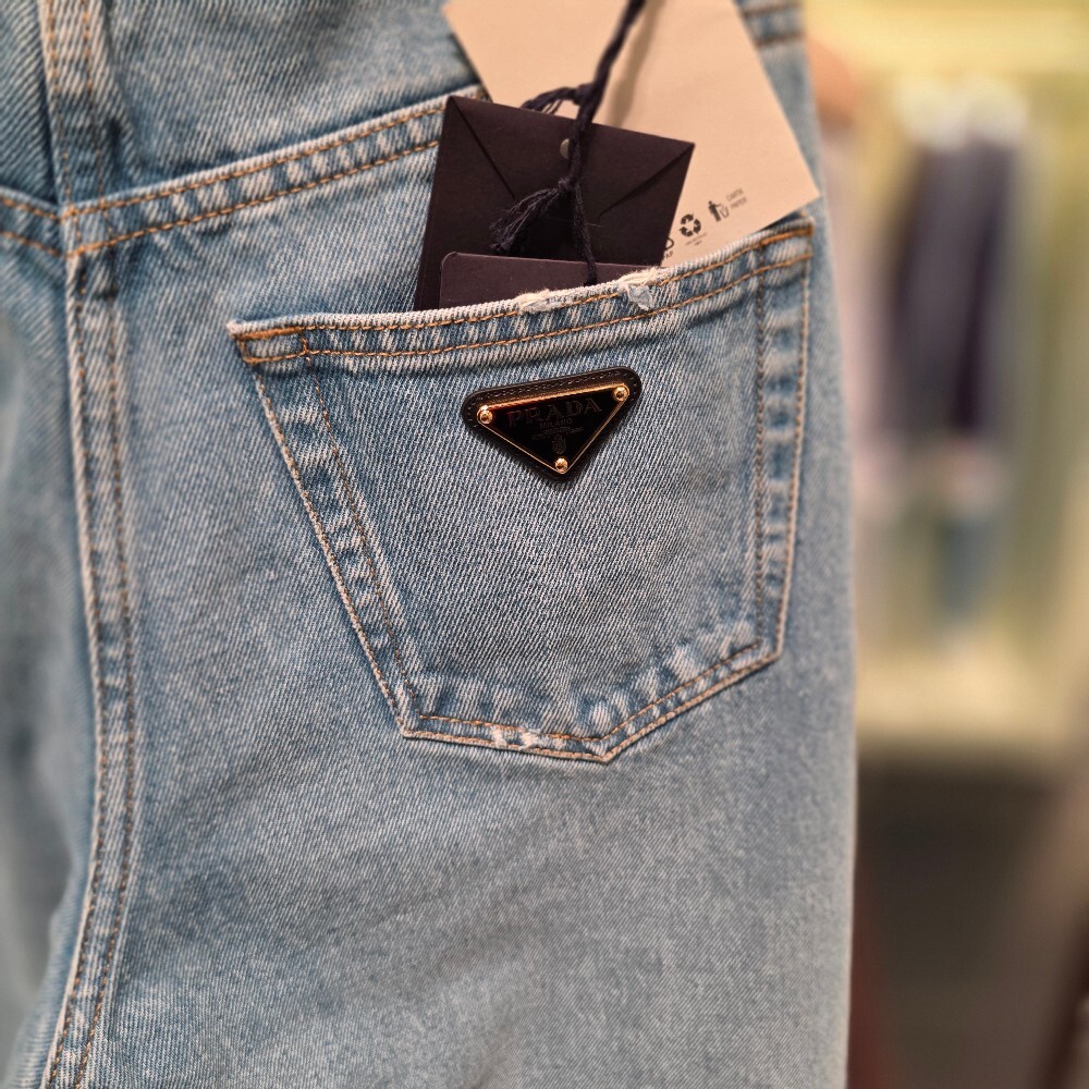 [아울렛] 프라다 삼각로고 여성 데님 팬츠 GFP507