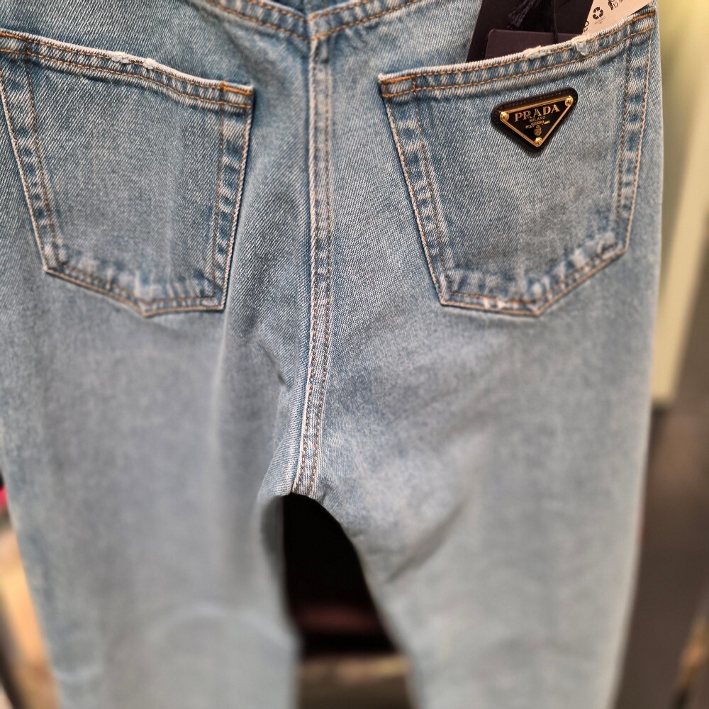 [아울렛] 프라다 삼각로고 여성 데님 팬츠 GFP507