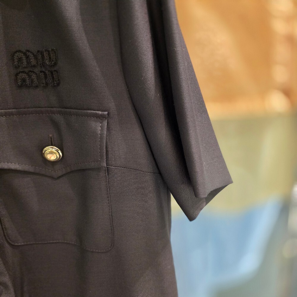 [아울렛] 미우미우 로고 벨트 여성 미니 원피스 MF5711