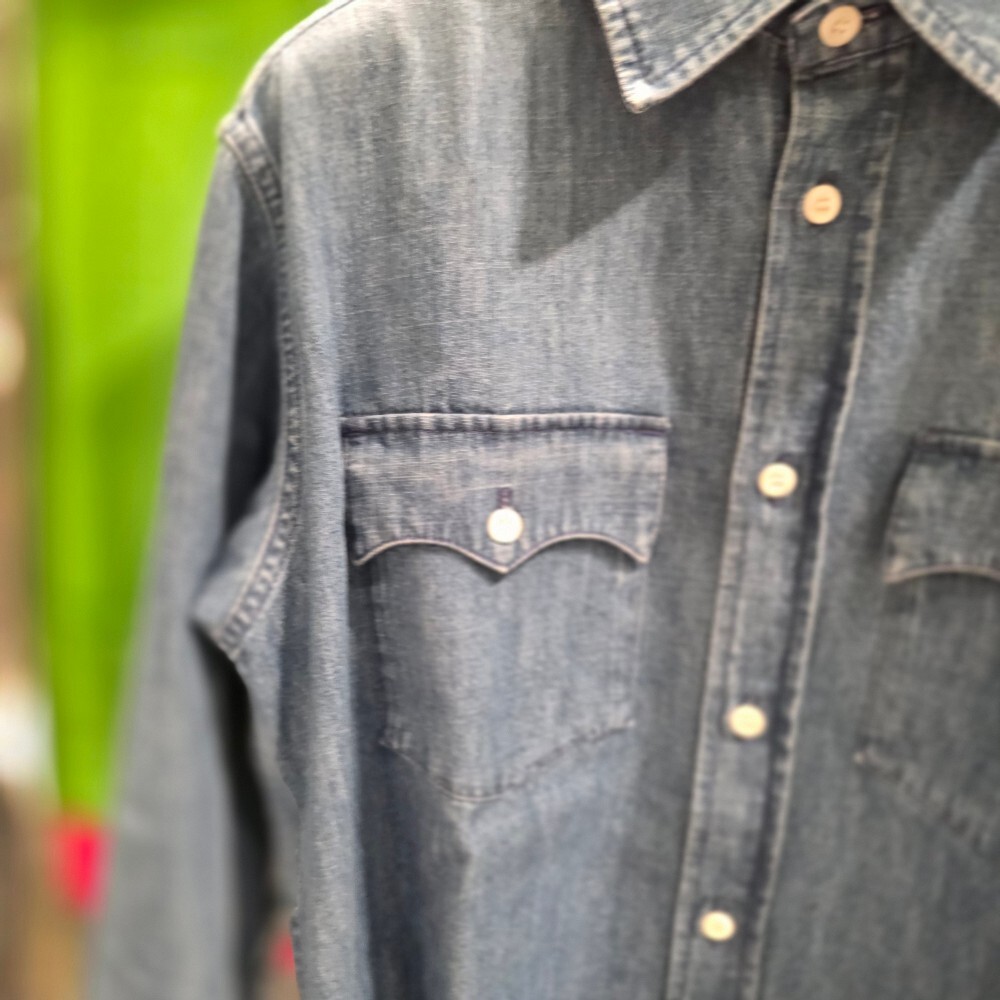 [아울렛] 미우미우 로고 여성 데님 셔츠 GWC123