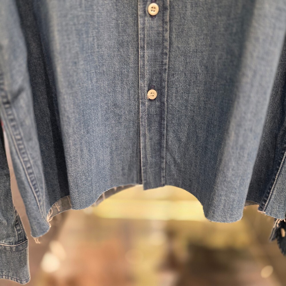 [아울렛] 미우미우 로고 여성 데님 셔츠 GWC123