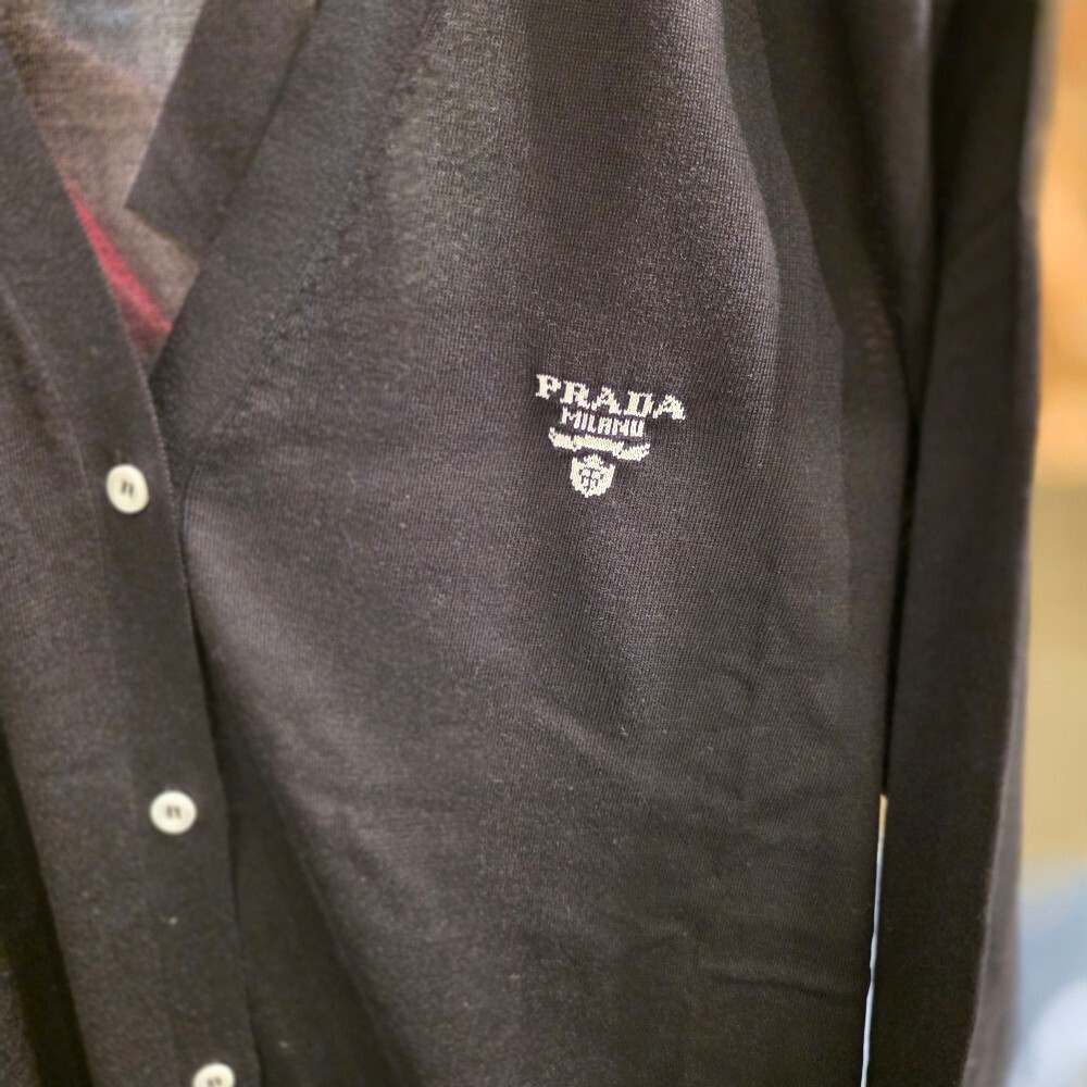 [아울렛] 프라다 실크 여성 가디건 P25M89