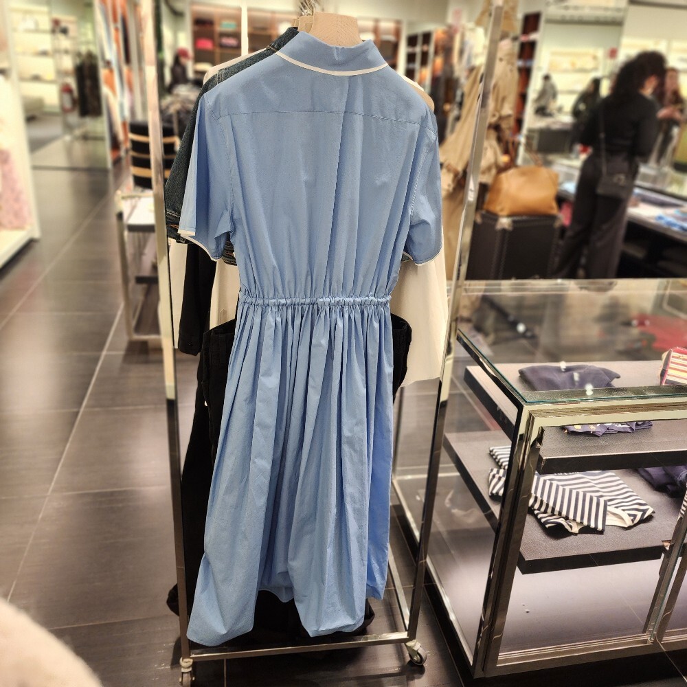 [아울렛] 미우미우 포플린코튼 여성 셔츠 원피스 MF5726