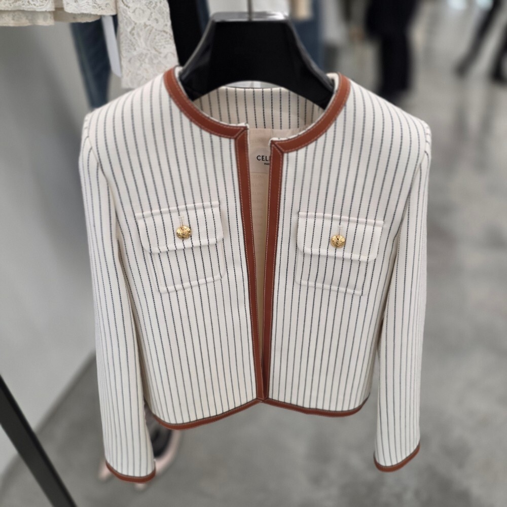 [아울렛] 셀린느 스트라이프 첼시 여성 자켓 2V86S957W.01KC