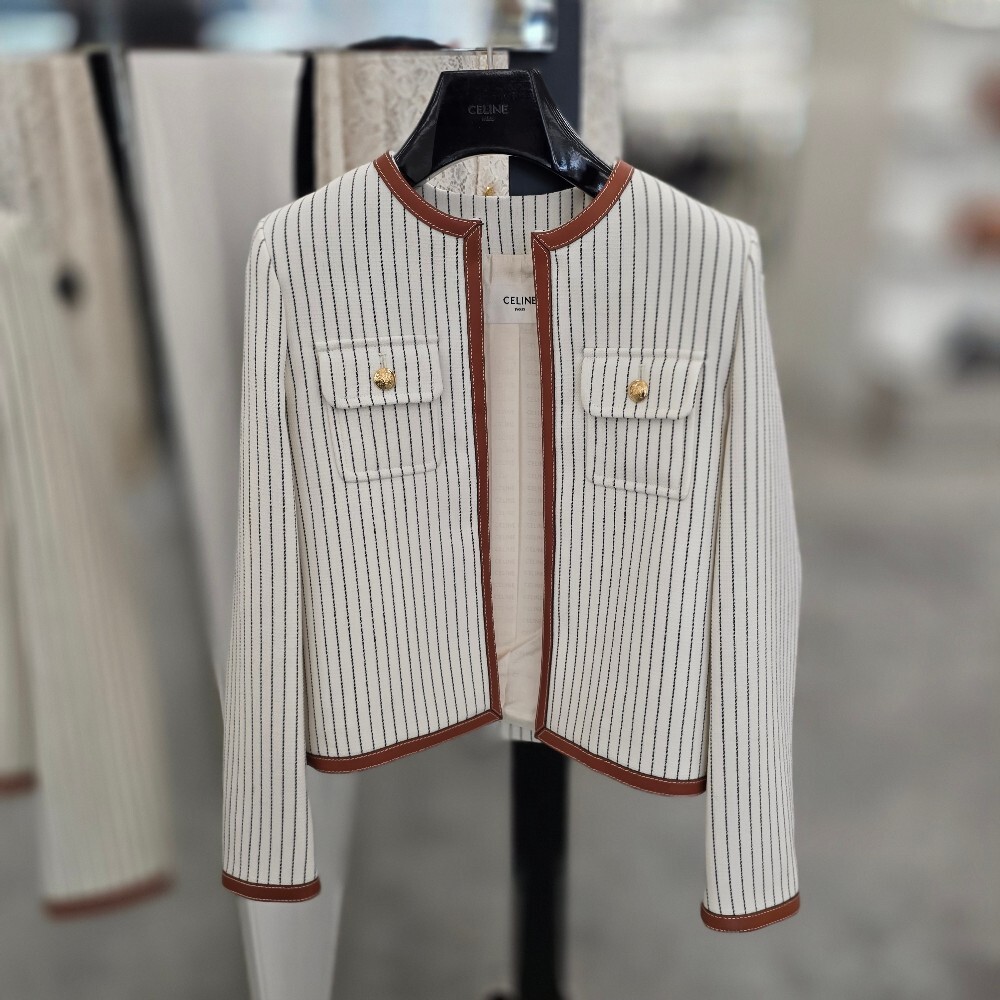 [아울렛] 셀린느 스트라이프 첼시 여성 자켓 2V86S957W.01KC