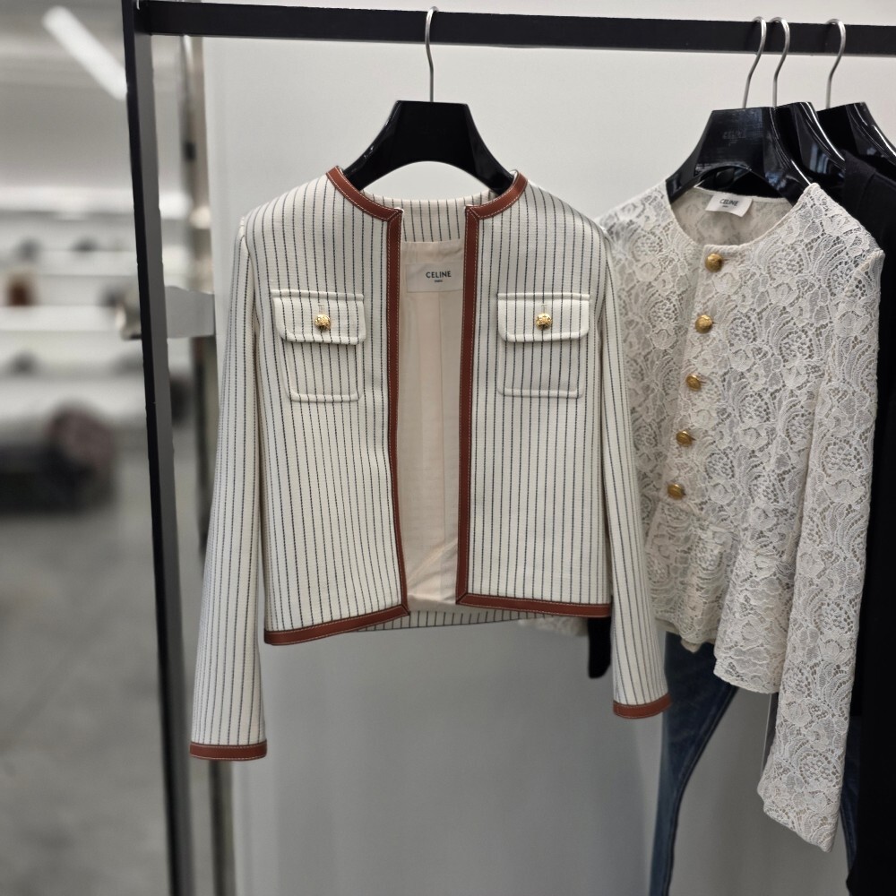 [아울렛] 셀린느 스트라이프 첼시 여성 자켓 2V86S957W.01KC