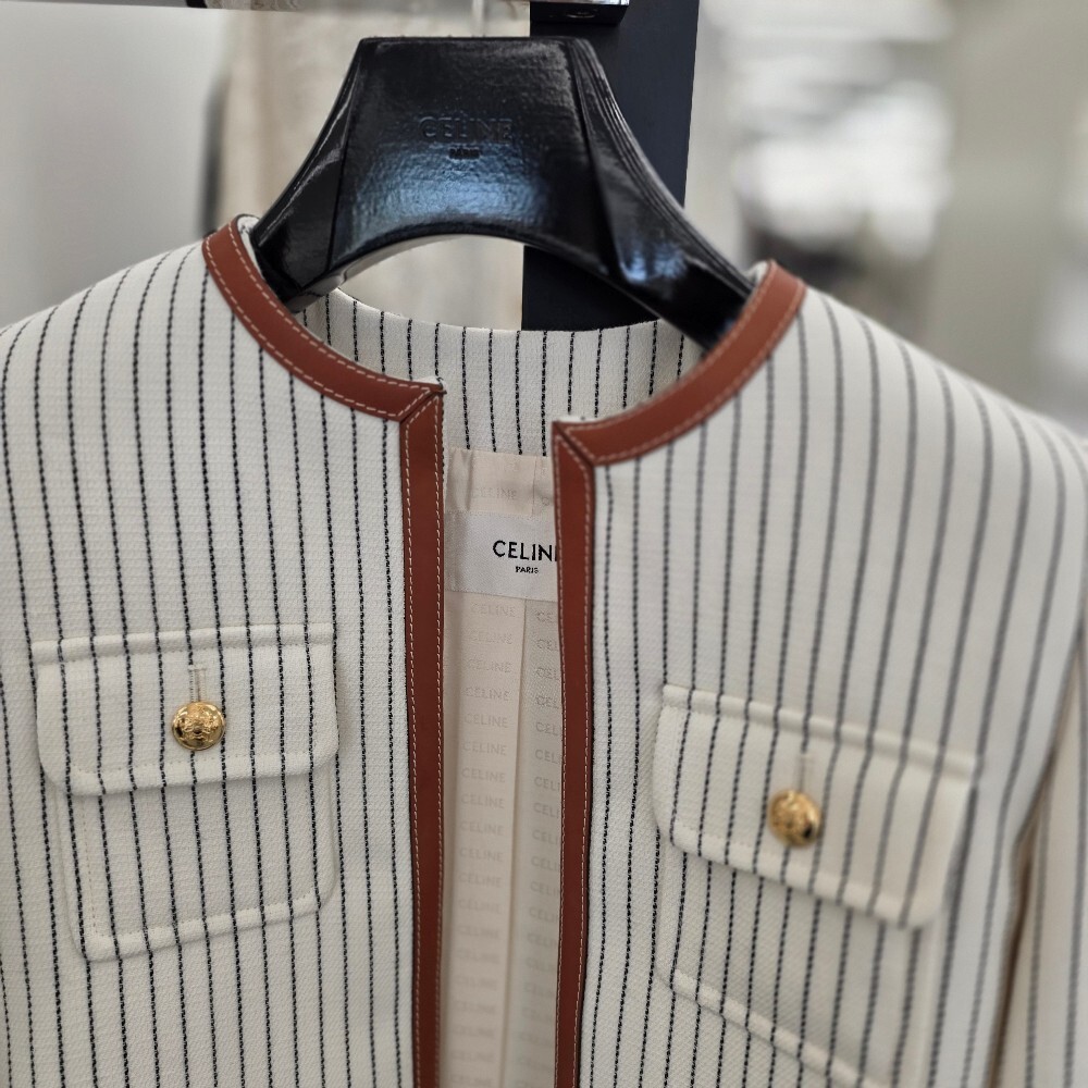 [아울렛] 셀린느 스트라이프 첼시 여성 자켓 2V86S957W.01KC