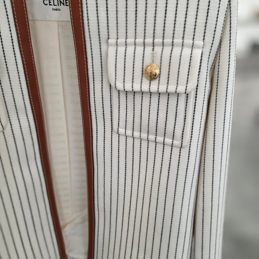 [아울렛] 셀린느 스트라이프 첼시 여성 자켓 2V86S957W.01KC