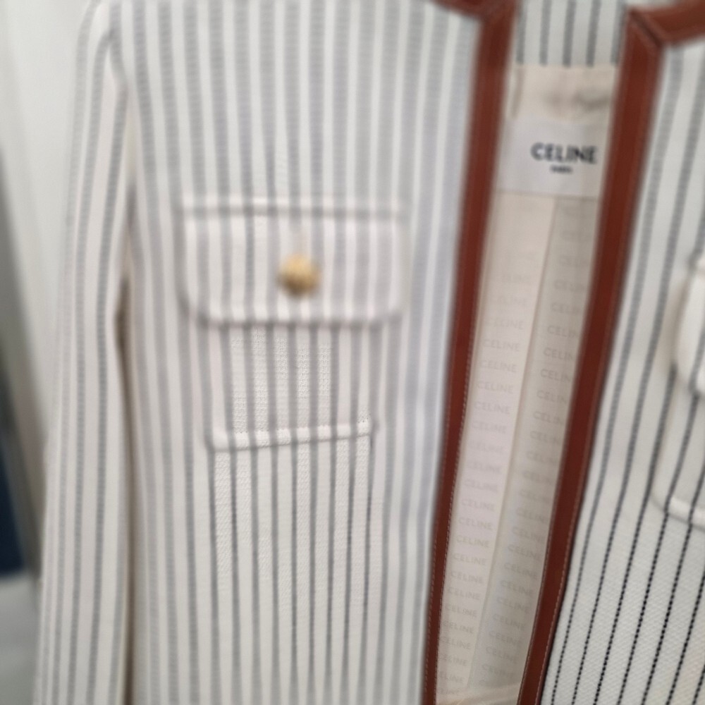 [아울렛] 셀린느 스트라이프 첼시 여성 자켓 2V86S957W.01KC