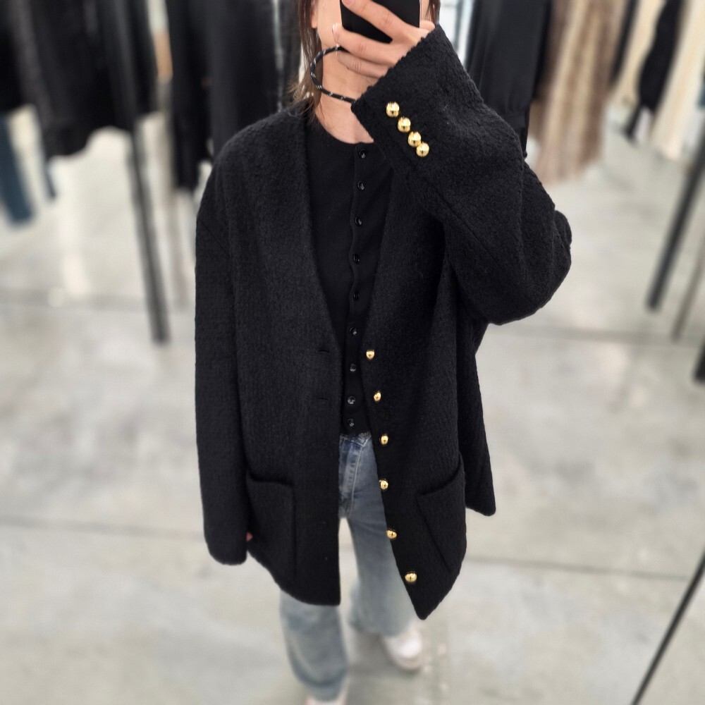 [아울렛] 셀린느 캐시미어 부클레 여성 가디건 자켓 2V39J593V.38NO