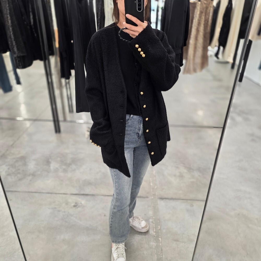 [아울렛] 셀린느 캐시미어 부클레 여성 가디건 자켓 2V39J593V.38NO