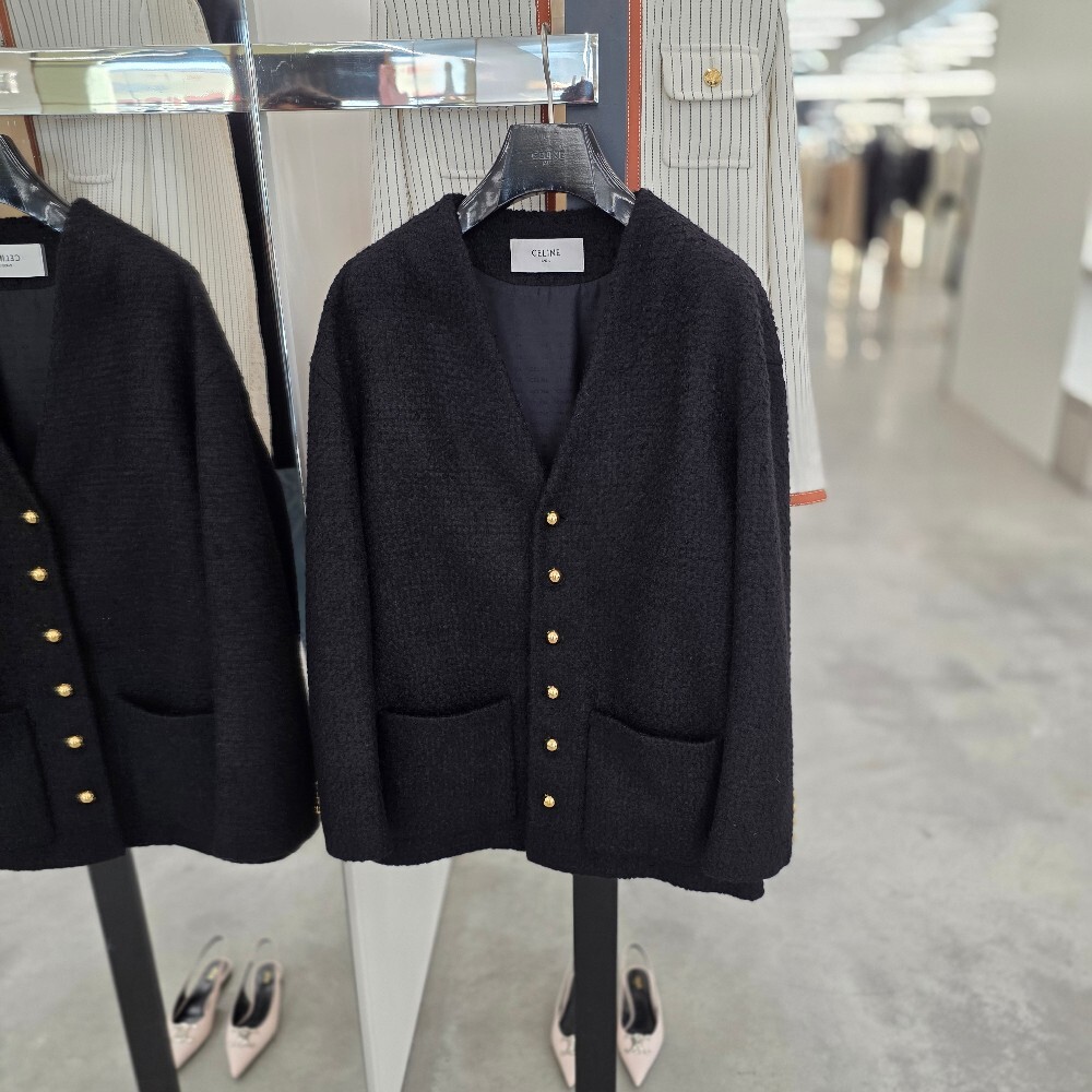 [아울렛] 셀린느 캐시미어 부클레 여성 가디건 자켓 2V39J593V.38NO