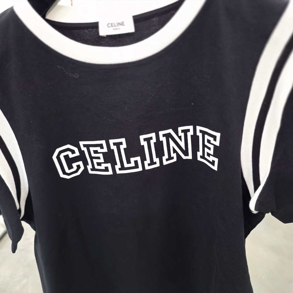 [아울렛] 셀린느 로고 코튼 저지 남성 반팔 티셔츠 RX06T671Q.FZT7