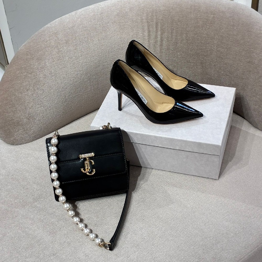 [아울렛] 지미추AGNES여성 가죽 펌프스