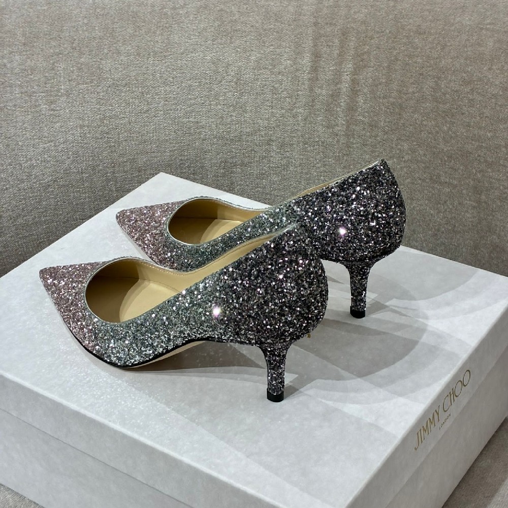 [아울렛] 지미추 AURORA 글리터 여성 펌프스힐