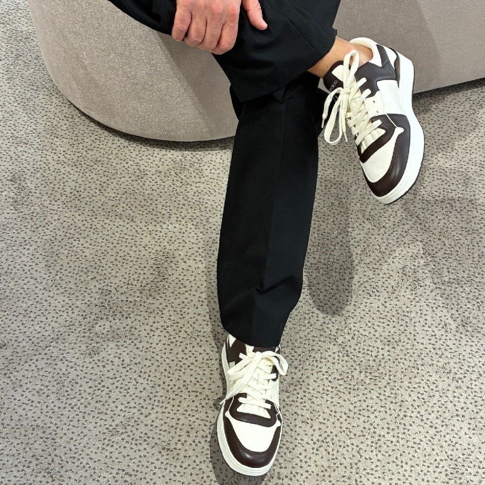 [아울렛] 지미추 FLORENT 남성 가죽 스니커즈