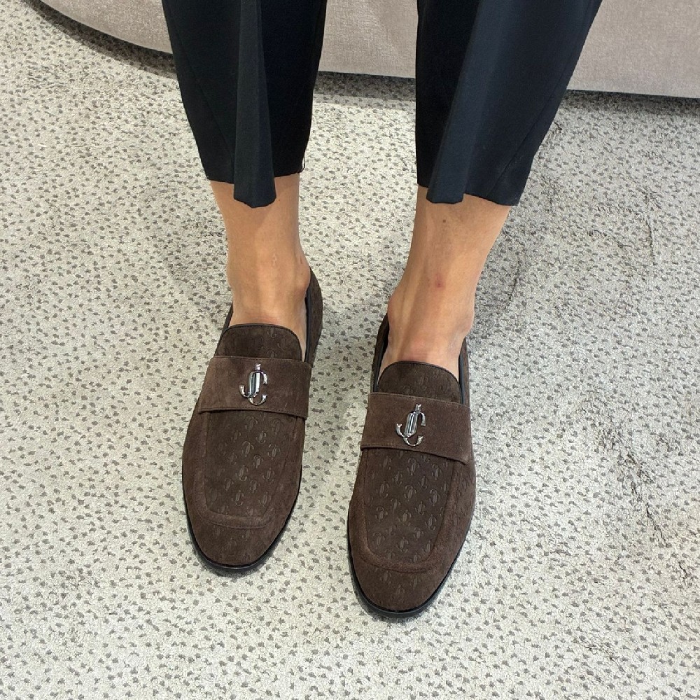 [아울렛] 지미추 ALTO 모노그램 스웨이드 남성 로퍼