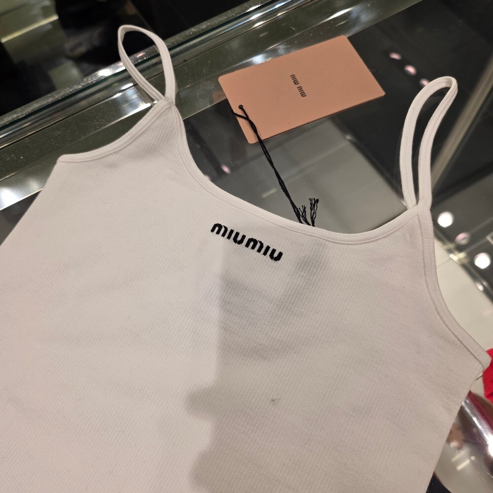 [아울렛] 미우미우 심리스 멜라지 롱 원피스 MJA901