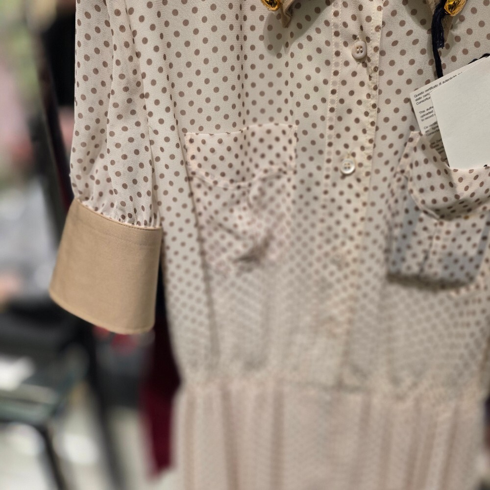 [아울렛] 프라다 폴카 도트 플리츠 미디 원피스 P3L82