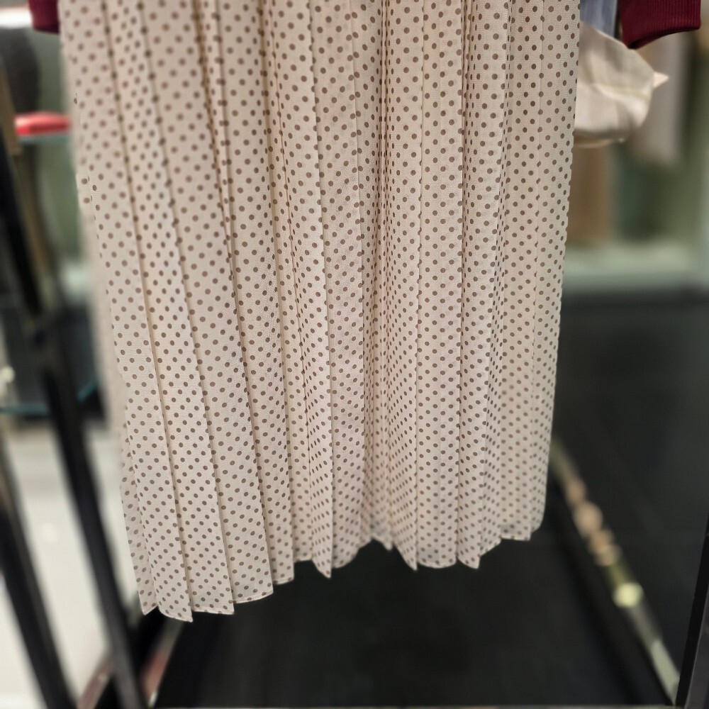 [아울렛] 프라다 폴카 도트 플리츠 미디 원피스 P3L82