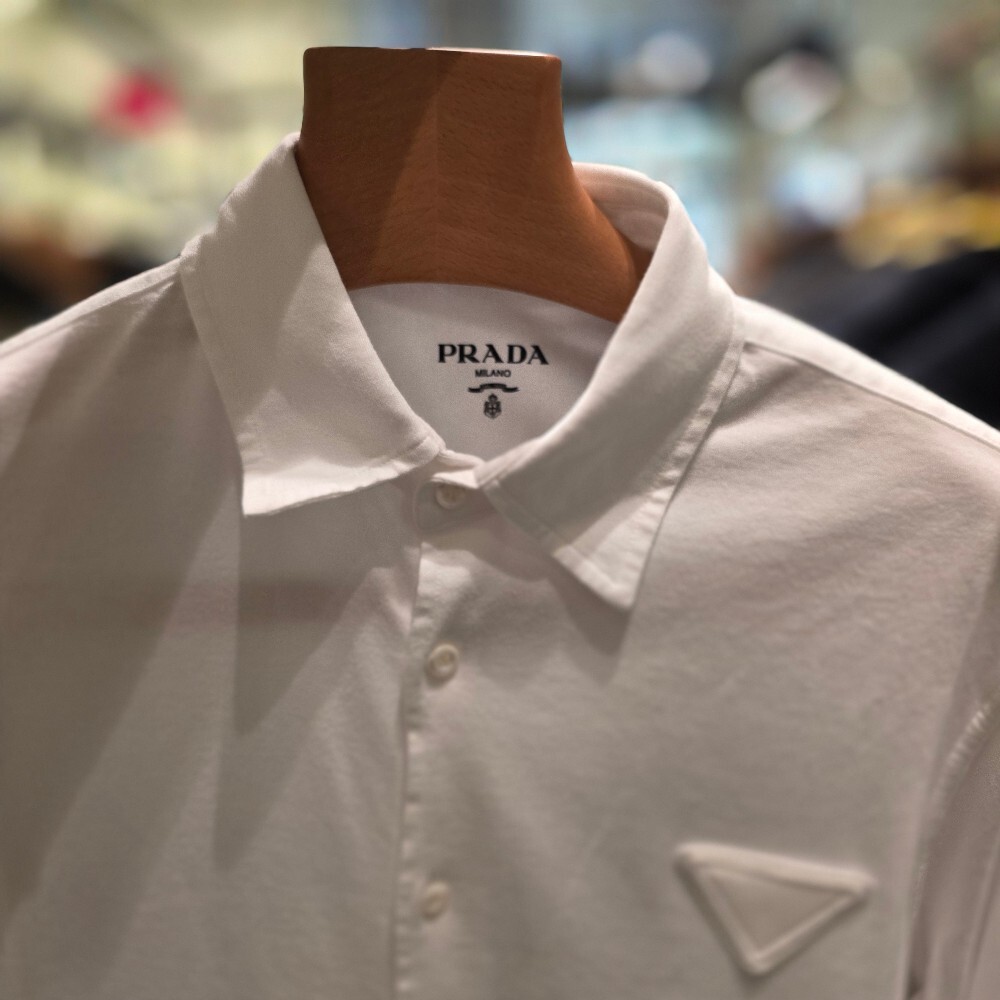 [아울렛] 프라다 코튼 저지 남성 셔츠 UJL92A
