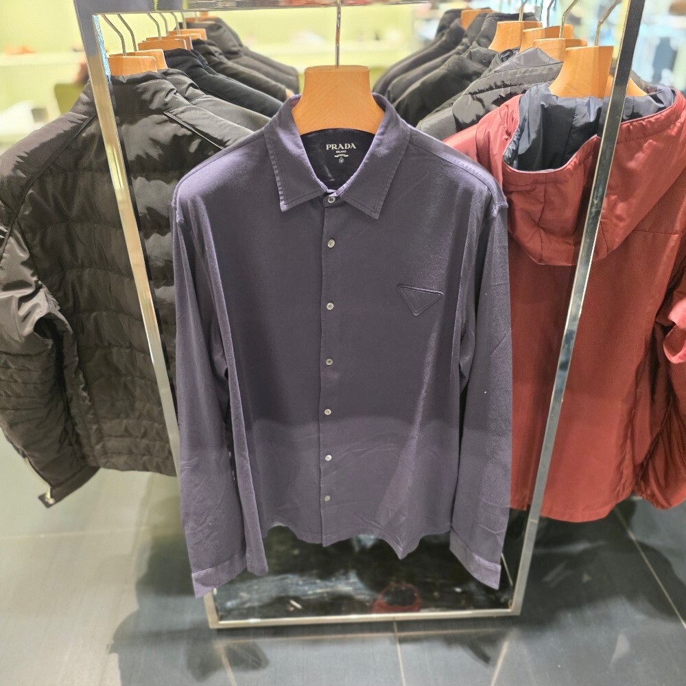 [아울렛] 프라다 코튼 저지 남성 셔츠 UJL92A