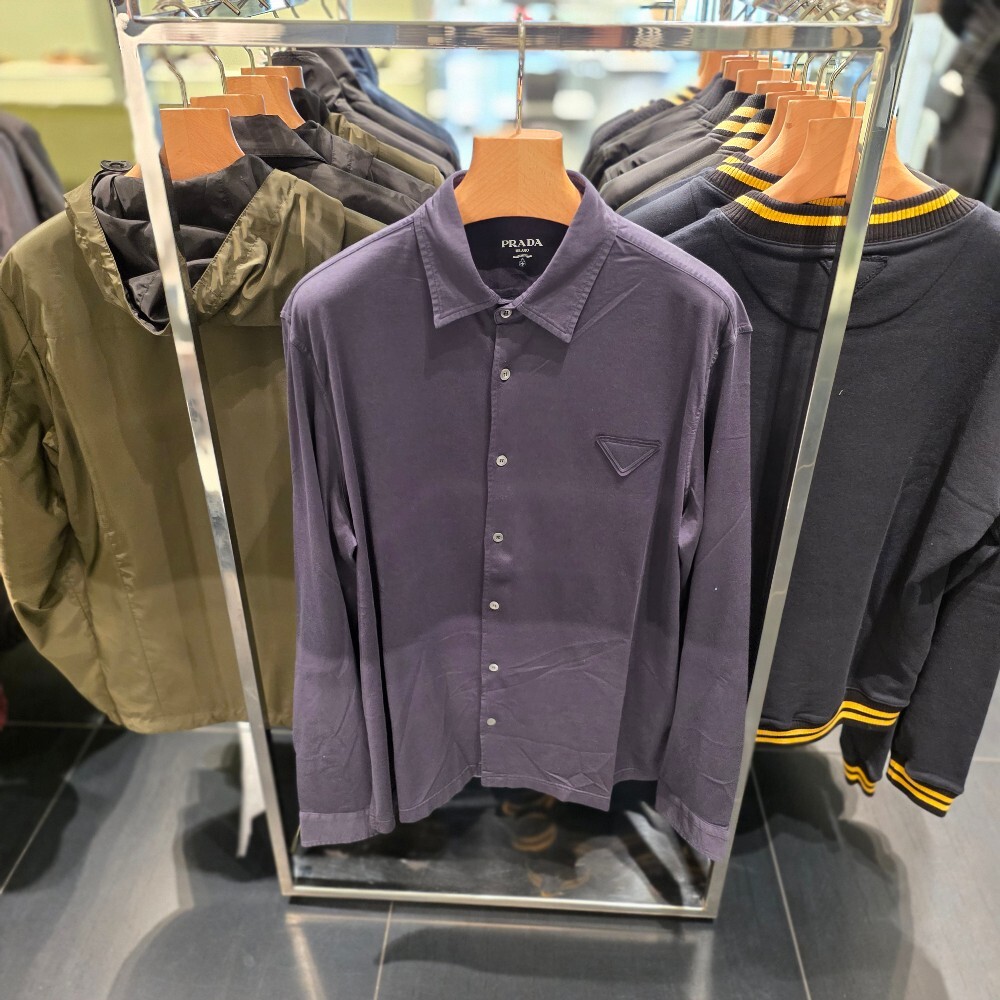 [아울렛] 프라다 코튼 저지 남성 셔츠 UJL92A