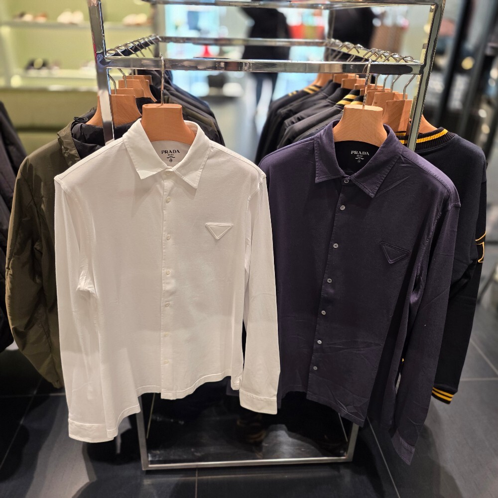 [아울렛] 프라다 코튼 저지 남성 셔츠 UJL92A