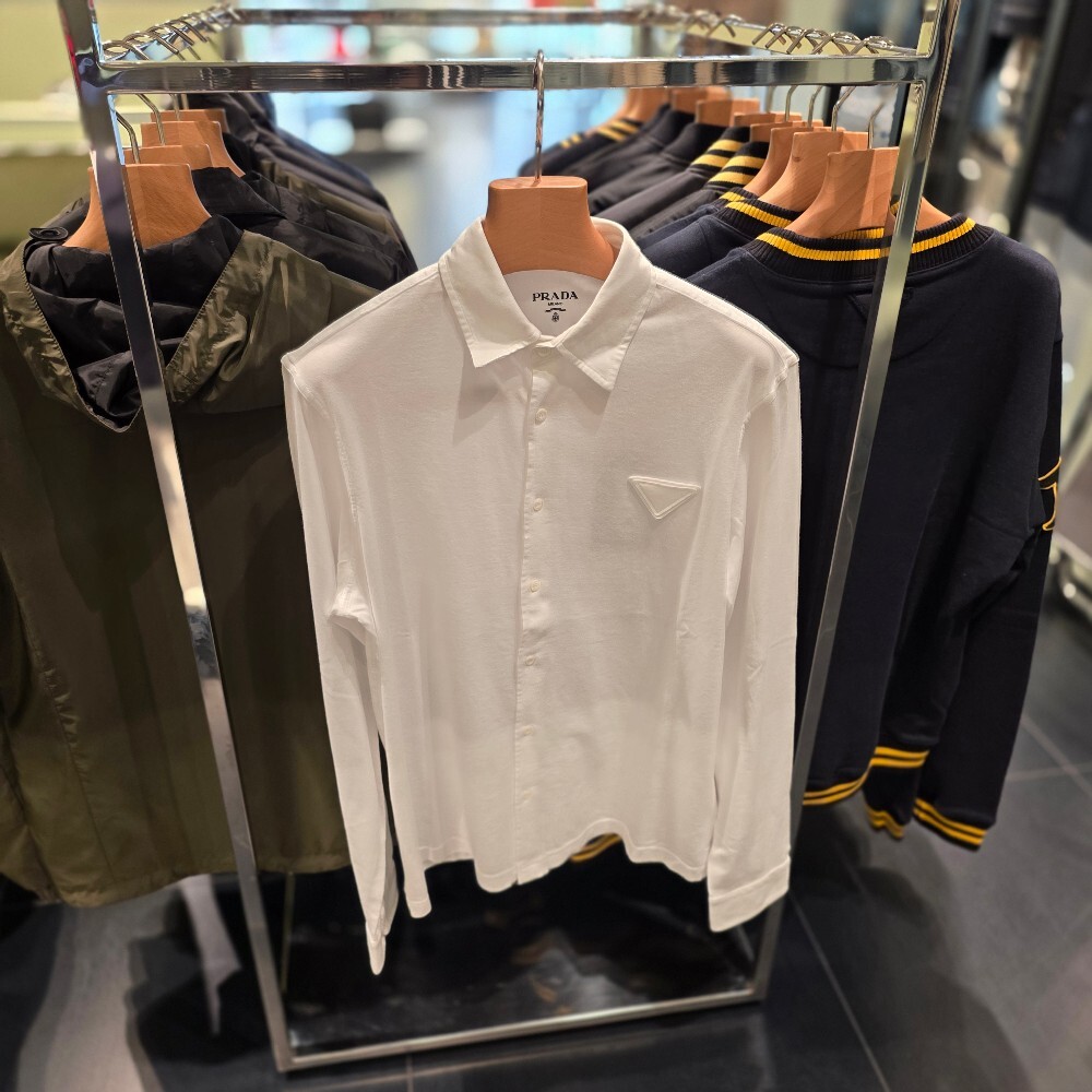 [아울렛] 프라다 코튼 저지 남성 셔츠 UJL92A