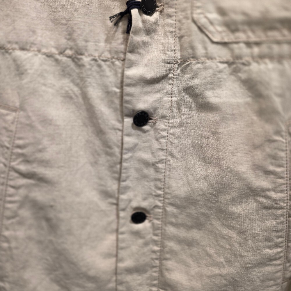 [아울렛] 프라다 삼각로고 코튼 리넨 남성 블루종 자켓 GEB254