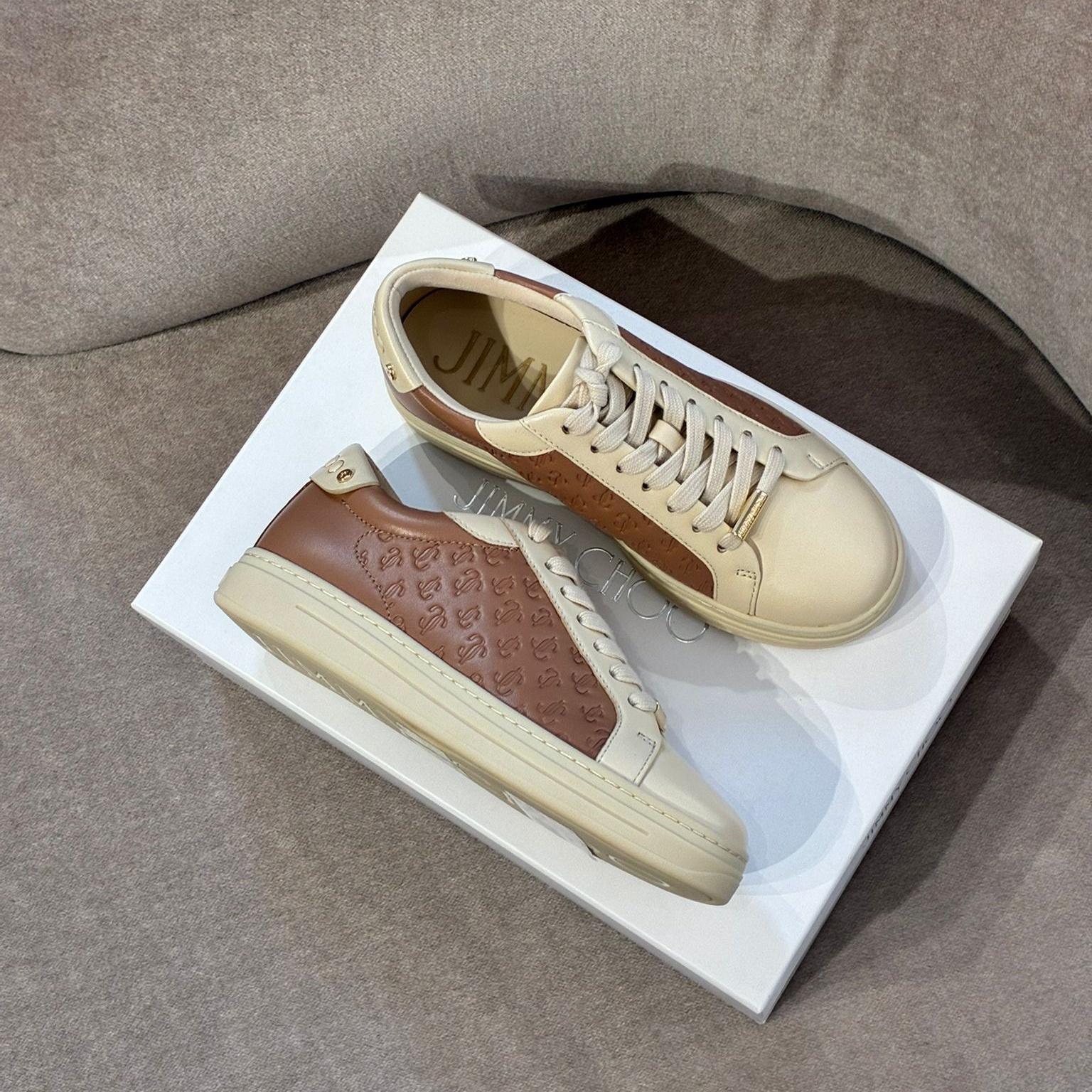 [아울렛] 지미추 ROME 모노그램 여성 스니커즈