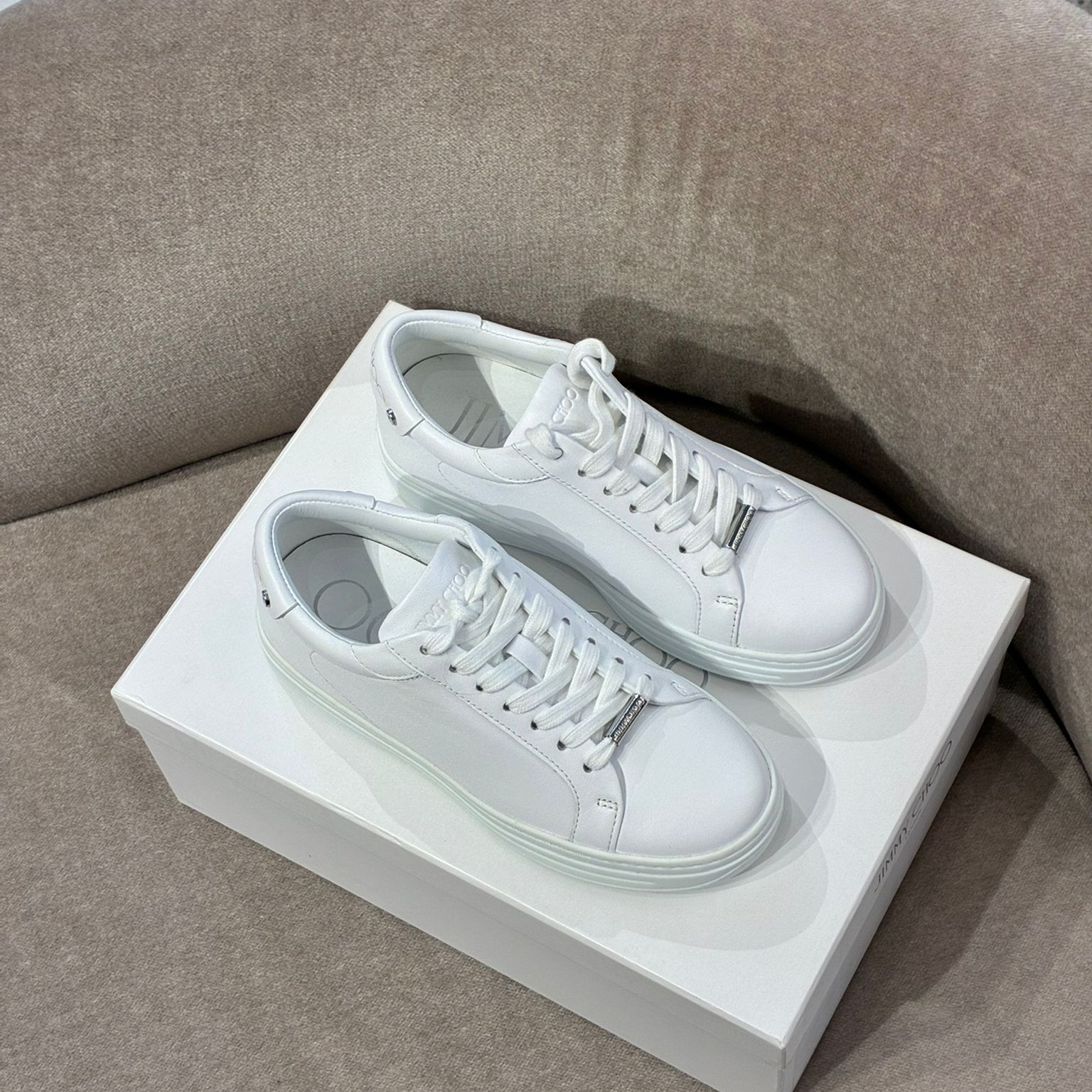 [아울렛] 지미추 ROME 가죽 여성 스니커즈