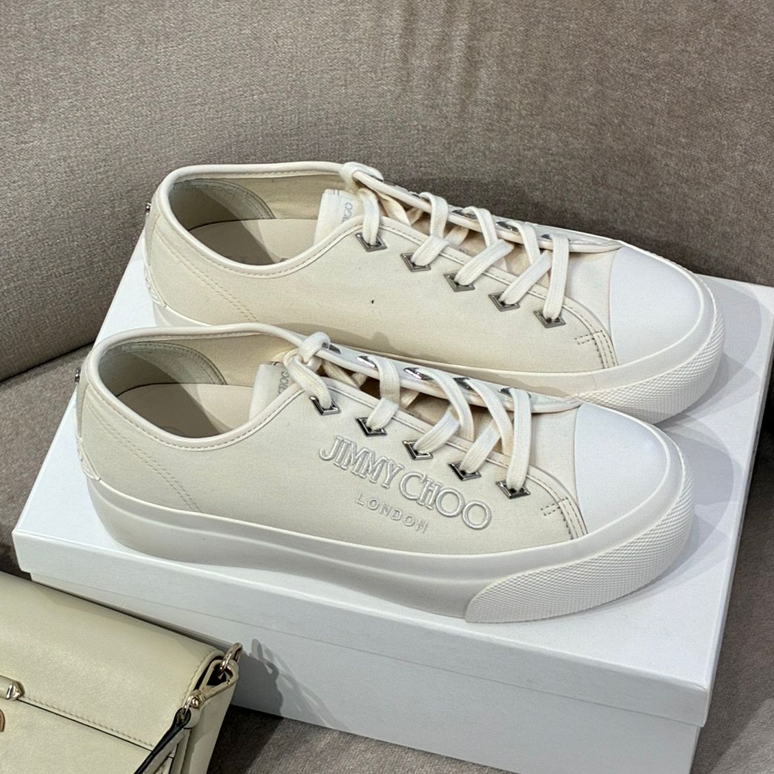 [아울렛] 지미추PALMA MAXI여성 캔버스 스니커즈