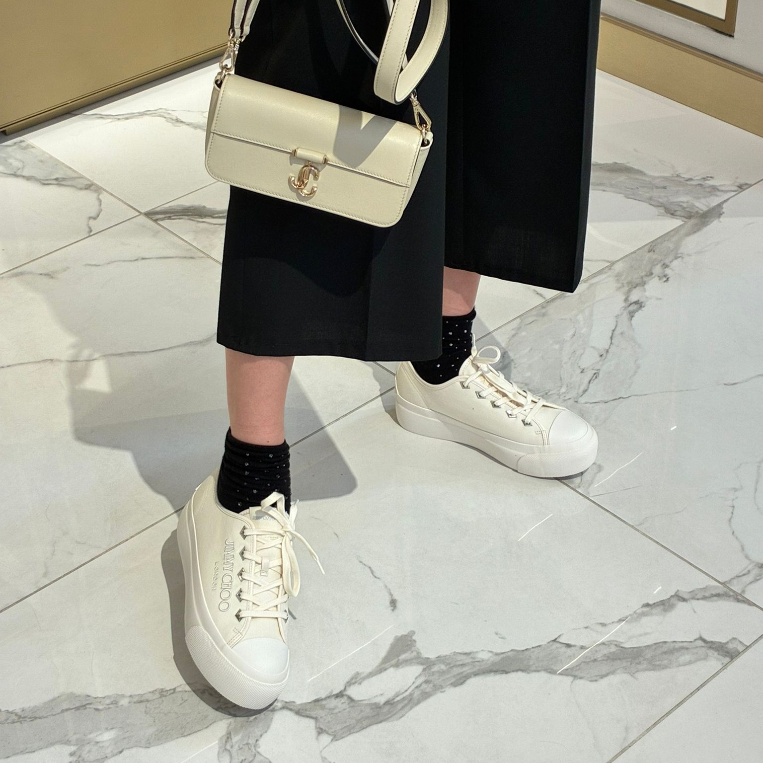 [아울렛] 지미추PALMA MAXI여성 캔버스 스니커즈