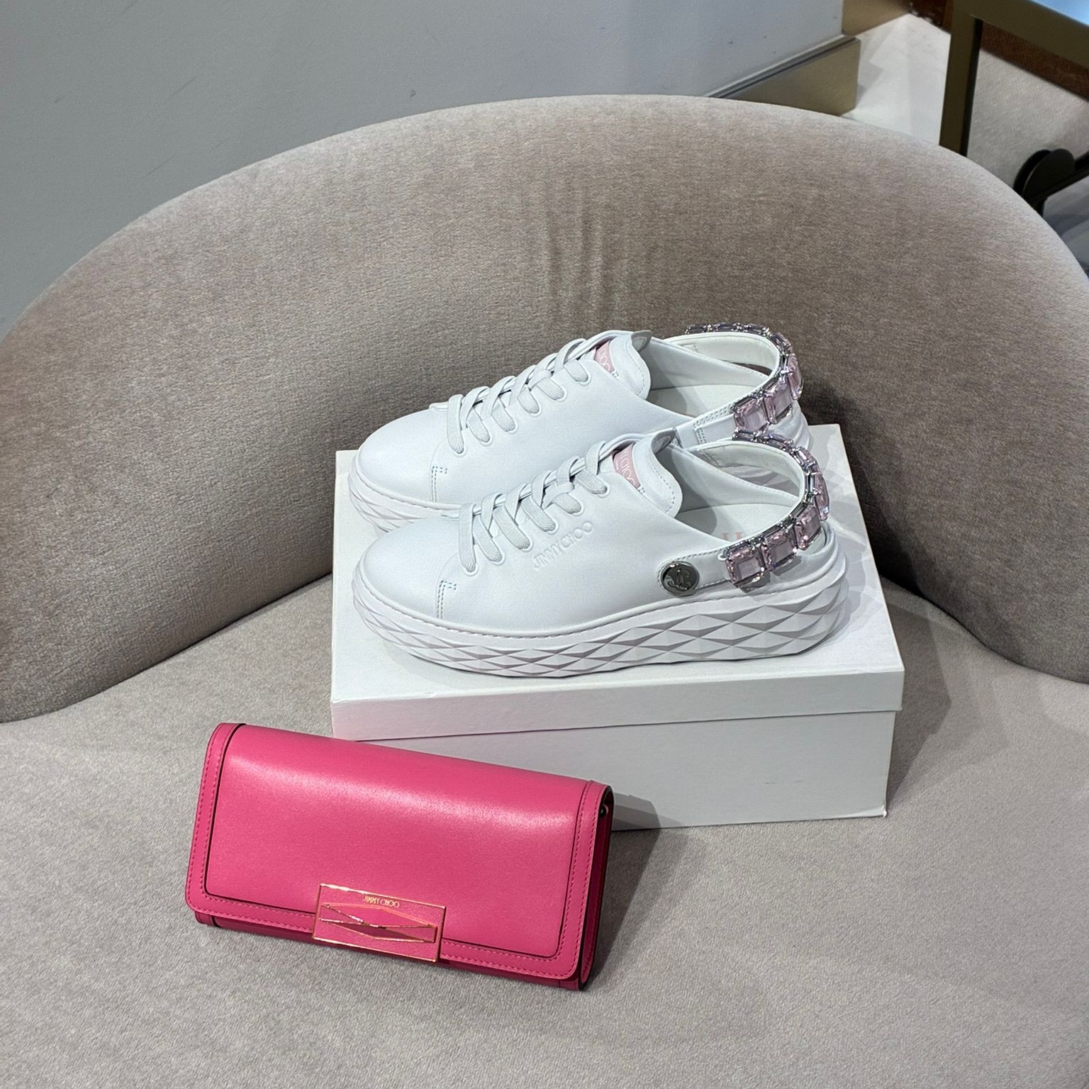 [아울렛] 지미추DIAMOND MAXI여성 스니커즈