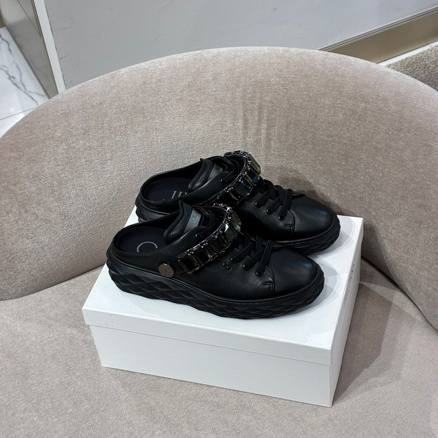 [아울렛] 지미추DIAMOND MAXI여성 스니커즈