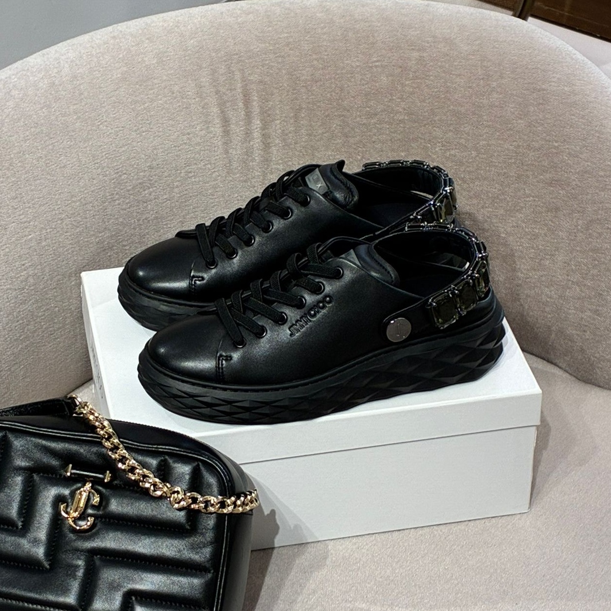 [아울렛] 지미추DIAMOND MAXI여성 스니커즈