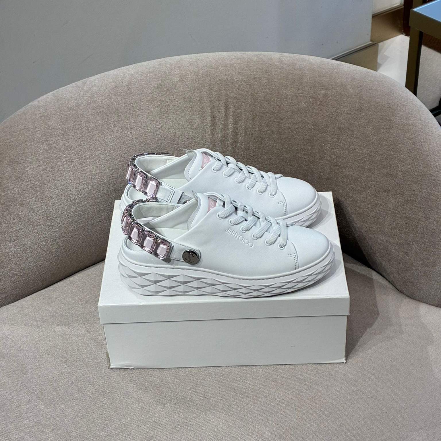 [아울렛] 지미추DIAMOND MAXI여성 스니커즈