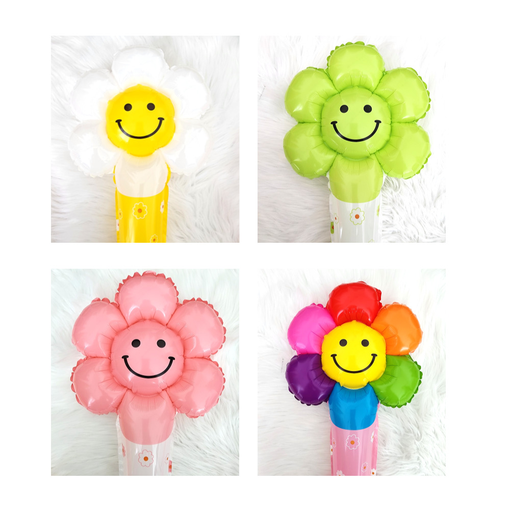 데이지 한송이 꽃풍선 풍선꽃다발 생일 파티 개업 졸업 꽃다발풍선 졸업식 학예회